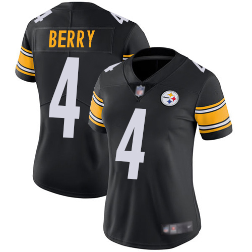 Women Pittsburgh Steelers Football #4 Limited Black Jordan Berry Home Vapor Untouchable Nike NFL Jersey->women nfl jersey->Women Jersey